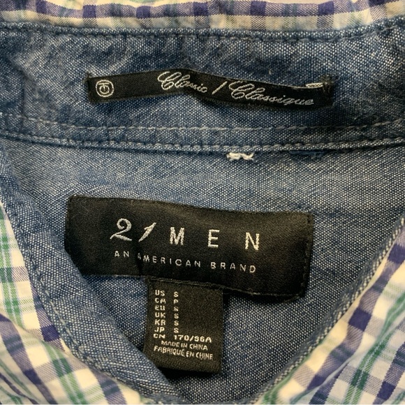 21 Men An American Brand Men's Small Long Sleeve Pearl Snap Western Style Shirt - Picture 8 of 10